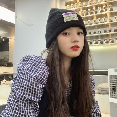 Children's Autumn/Winter Korean Edition Guapi Men's Knitted Student Couple Hat Big Head Circumference Solid Color Show_voghion.com