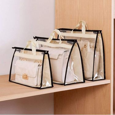 Bag Dustproof Hanging Bag Transparent Moisture Proof Breathable Handbag Leather Bag Protective Cover PVC Storage Hanging Bag Storage Artifact_voghion.com