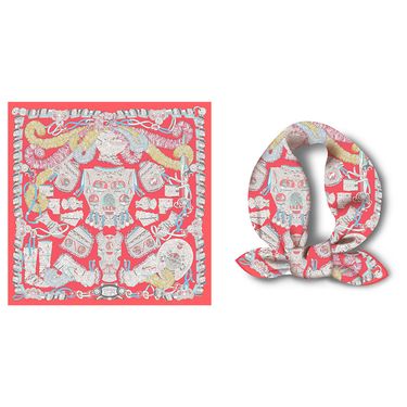 2024 New Ethnic Style Printed Women's Fashion Professional Decoration Binding Bag Holiday Headband Square Scarf_voghion.com