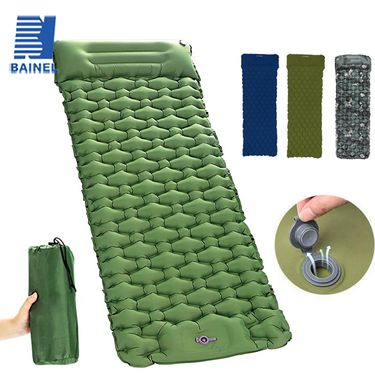 Ultralight Camp Air Mattress Pad with Pillow Lightweight Inflatable & Compact Camping Air Mattress for Backpacking Hiking_voghion.com