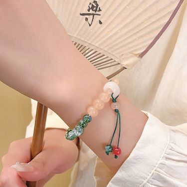 New Chinese Color Ethnic Style Gradient Bracelet For Women, Niche Fresh Design, Light Luxury And Safe Buckle Decoration_voghion.com
