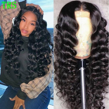 Natural long curly women's wig, synthetic fiber front lace headband, T-shaped small hand hook_voghion.com