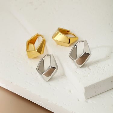 S Sterg Sier Dia Geometric Earrings Light Fashion Retro Style Niche Design Advanced Sense_voghion.com
