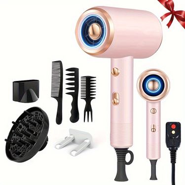 Lightweight Ionic Hair Dryer With Diffuser For Damage-Free Hair Care And Travel, Gift Set Included_voghion.com