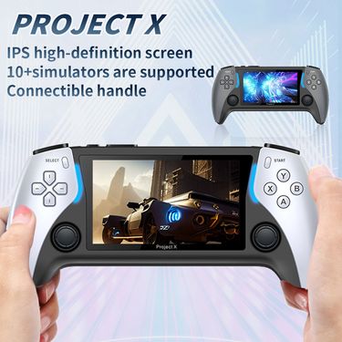 PROJECT X Dual Joystick Handheld Gaming Console with HD Output and Dual-Player Battle Support._voghion.com