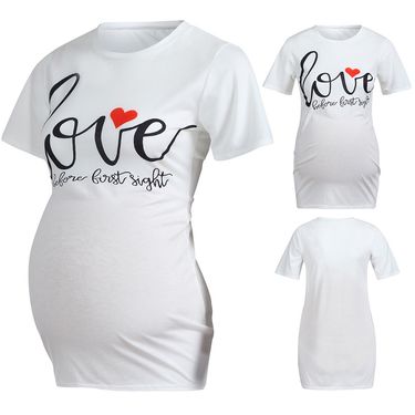 Family matching 2024 new product maternity dress loose short-sleeved printed large size maternity dress_voghion.com