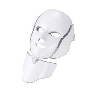 7 Colors LED Facial Mask with Neck LED Light Photon Mask Skin Rejuvenation Anti Acne Beauty Device Face Lifting Firm Massager_voghion.com