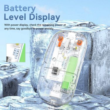 Unbeatable Quality Transparent Dual-mode Mouse, Rechargeable Tablet, Laptop, Desktop Computer, Universal Silent Office Gaming Mouse_voghion.com