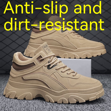 Autumn New Dirt Work Thick Sole, Anti slip, and Wear Resistant Shoes Men's Fashion_voghion.com