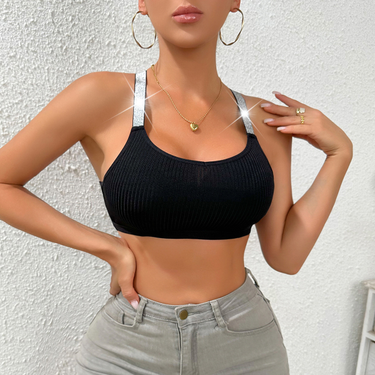 Sexy underwear vest short crop spice girls halter top slim fit_voghion.com
