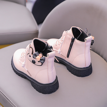 Child's shoes New medium and large children soft soled girls' boots British style princess boots_voghion.com
