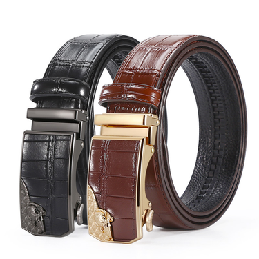 VOOTHOST Men Automatic Buckle Belt Fashion Cowhide Genuine Leather Belt Jeans Strap Men's Casual Business Belts F0018_voghion.com