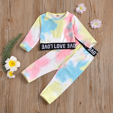 Mother&Kids Tie-dye girls' outfits for children_voghion.com