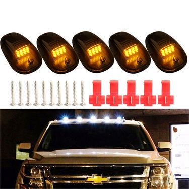 5pcs LED Running Cab Marker Roof Top Mouse Signal Light For Dodge RAM F150 Beast Toyota Tundra Chevrolet GMC Pickup SUV_voghion.com