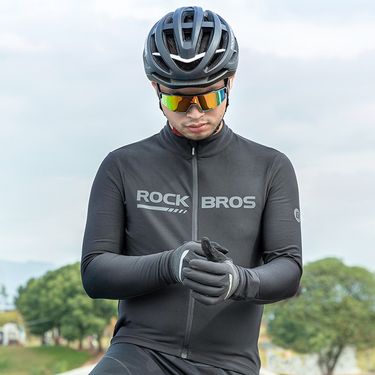 Locke Brothers suit set, warm fleece long sleeved pants for men women, autumn and winter outdoor cycling sportswear_voghion.com