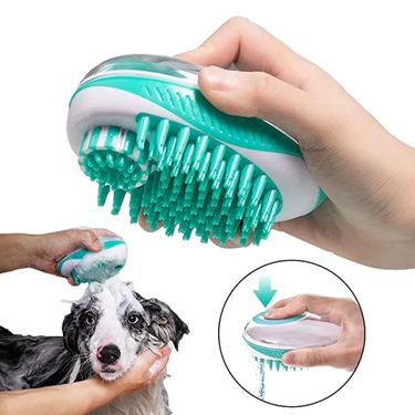 Cat Bath Brush 2-In-1 SPA Massage Comb Soft Silicone Shower Hair Grooming Cmob Dog Cleaning Tool Pet Supplies_voghion.com