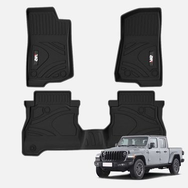 3PCS Car Floor Mats Trunk Mat Compatible With Wrangler JT 3D TPE Foot Covers All-weather Car Accessories_voghion.com