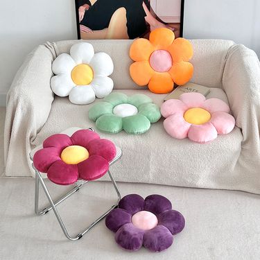 Daisy Flower Plush Pillow - Cute Sunflower Fluffy Cushion For Sofa/Bay Window/Bed_voghion.com