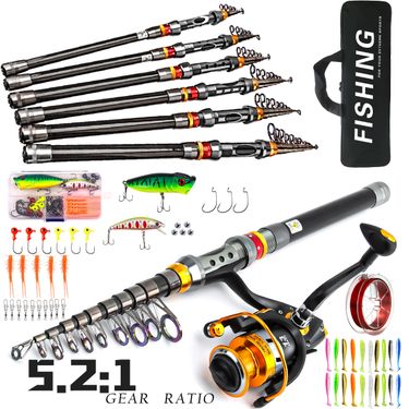 Telescopic Lure Fishing Gear Full Set Combination Long Casting Sea Rod_voghion.com