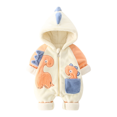 Mother & Kids Baby Climbing Suit Baby Thick And Fleece Onesie Autumn And Winter Baby Clothing Outing Clothes_voghion.com