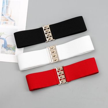 Unisex Elastic elastic Belt Accessories Belt Simple wide waist cover decorative dress accessories waist_voghion.com