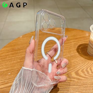 Ultra Thin Magnetic Transparent Case For Iphone 17 Air 16 15 14 13 11 12 Pro Max Camera Protect Cover_voghion.com
