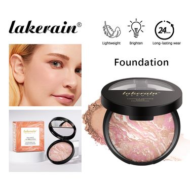 Bronzers & Highlighters Lakerain Marble Baked Powder Contouring Palette, Natural Modification Of Nose Shadow, Blush, Highlight Contouring Powder_voghion.com