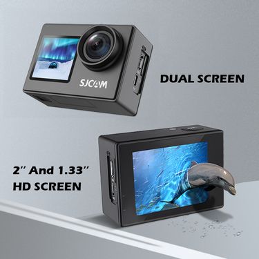 SJCAM SJ4000 Dual Screen 4K HD Camera Waterproof Anti-Shock HD Sports Video Action Cameras For Motorcycle Bike Helmet_voghion.com