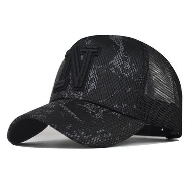 New Outdoor Trendy Gradient N Embroidered Baseball Men's And Women's Checkered Duck Tongue Fashion Hat_voghion.com