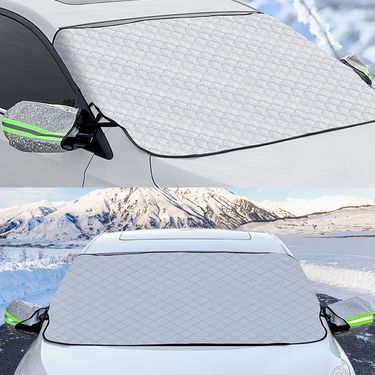 Car snow cover winter front windshield antifreeze cover winter front sunshade thickened snow and frost cover cloth_voghion.com