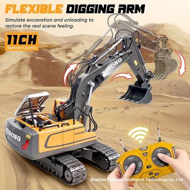 Hot selling remote control alloy excavator 17 channel charging model excavator, soil engineering vehicle, children's and_voghion.com