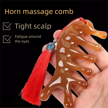 Head Meridian Hair Therapy Special Scalp Massage Four-in-One Multi-Functional Horn Comb_voghion.com