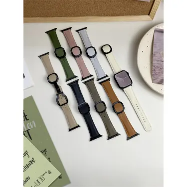 Watch Band For Iwatch 42/44/45/46/49mm 38/40/41mm PU Leather Fashion Watch Strap For Watch Series Ultra2 Series 10/9/8/7/6/5/4/3/2/1_voghion.com