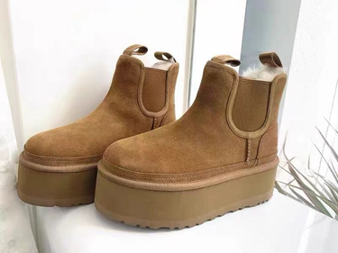 p92023 wo's fur-in-one same style platform thick-soled short winter new Northeastern thickened warm snow boots for_voghion.com