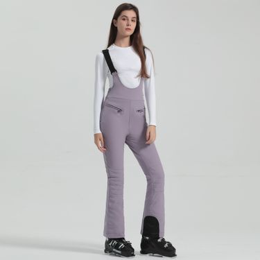 Women's Ski Bib Pants – Stretch Waterproof Snow Overalls With Suspenders For Skiing – Slim Fit Thermal Insulated (15000mm) In 8 Colors_voghion.com