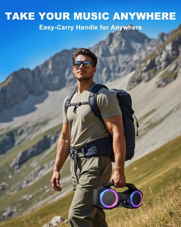 Bluetooth-Speaker 80W Loud With Bass,20H Playtime,IPX7 Waterproof,RGB Lights,TWS,Wireless Speakers,Outdoor,Home,Party,Pool,Beach,Tailgating,Gym,Gifts_voghion.com