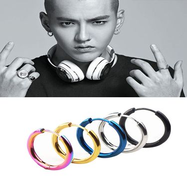Earrings men's earrings women's trendy men's Korean-style ear clip titanium steel couple's ear buckle ear ring fashion earrings factory in stock_voghion.com