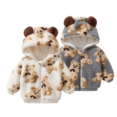 Fleece Coat Winter Padded Padded Jacket With Extra Fleece And Hooded Warm Padded Jacket For Boys And Girls_voghion.com