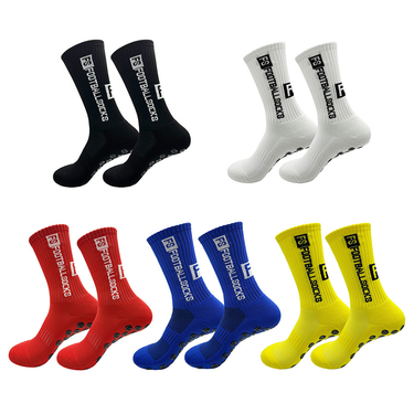 New football socks sports socks men's and women's mid-tube socks towel bottom silicone non-slip breathable basketball socks_voghion.com