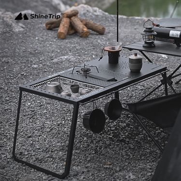Shanqu Outdoor IGT Free Portable Detachable Camping Folding Storage Unit Board Combination Table_voghion.com