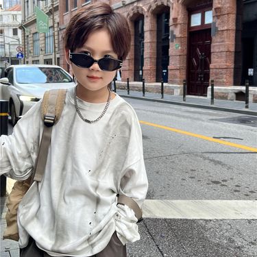 Toddler Boys Clothing T Shirts Hand Painted And Painted Boys And Girls Bottoming Shirts Long Sleeves Fashionable Trend_voghion.com