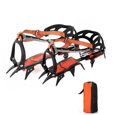 AYXSEE Outdoor 12 Tooth Slip Double Row Hole Adjustment Mountaineering Climbing Ice Anti Skating Fishing Snow Claw_voghion.com