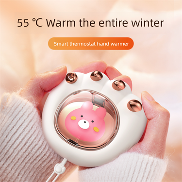 2024 New Cat Paw Artifact 2-in-1 Women's Rechargeable Model Student Winter Children Portable Mini USB Hand Warmer Egg_voghion.com