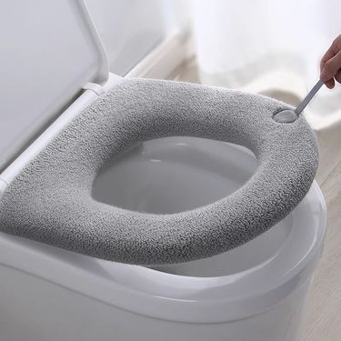 Cushion Pad Winter Fleece Thickened Ring Household Toilet Seat Cover Size Large Diameter_voghion.com