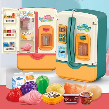 Children's refrigerator toy spray house cooking kitchen boys and girls baby freezer small home appliances_voghion.com