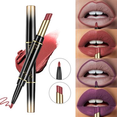 Pudaier Double-Ended Velvet Matte Lipstick And Lip Liner Pen Long-lasting Colorful 16 Shades Lip Makeup Tools For Beauty_voghion.com
