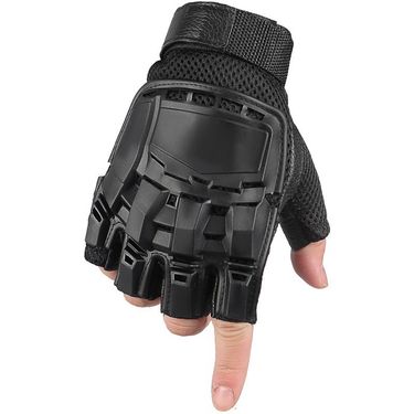 Tactical gloves Combat mechanical hard-shell protective gloves Outdoor half-finger gloves CS field training as tactical gloves_voghion.com