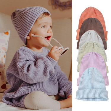 Baby Hat Autumn Winter Children's Woolen Hat Baby Winter Autumn Boy Winter Knitted Hat_voghion.com