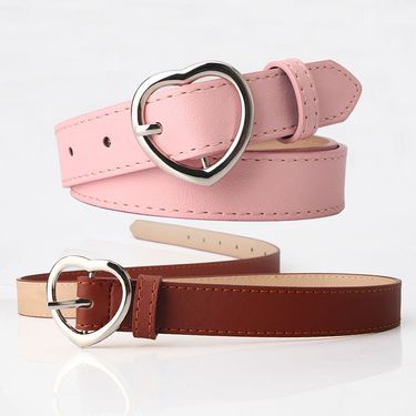 Internet celebrity trendy women's belt, ready-made single-turn women's belt, casual and versatile, bare-body imitation belt with jeans for students_voghion.com