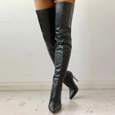 New fashion personality over the knee plus size women's boots_voghion.com